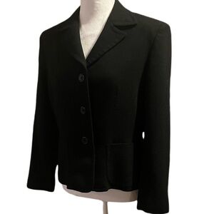 Kasper Classic Black Women's Dressy Jacket, Button Down, Size 8P